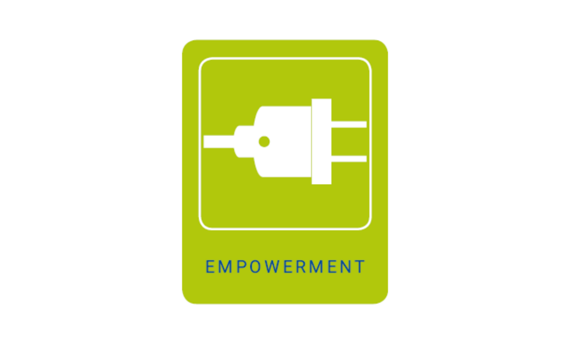 Logo Empowerment: Illustration eines Steckers